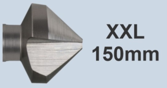 DAPPRICH Kegel- und Entgratsenker HSSECo5 | Senkwinkel 90° x 150mm Gesamtlänge